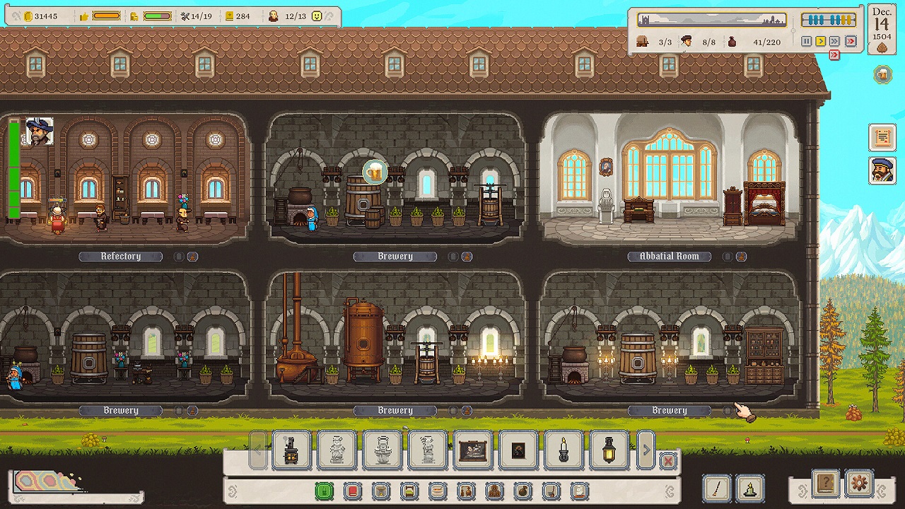 Ale Abbey Monastery Brewery Tycoon — Скриншот №1