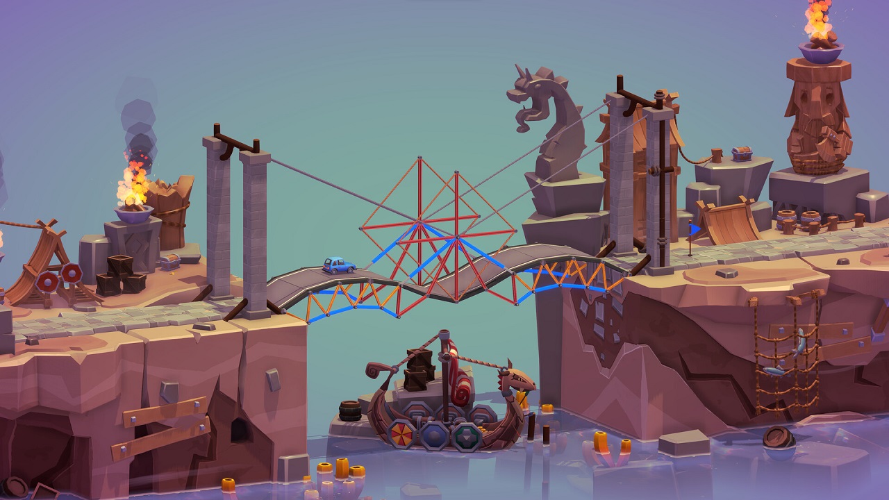 Poly Bridge 3 — Скриншот №1 Poly Bridge 3 — Скриншот №1