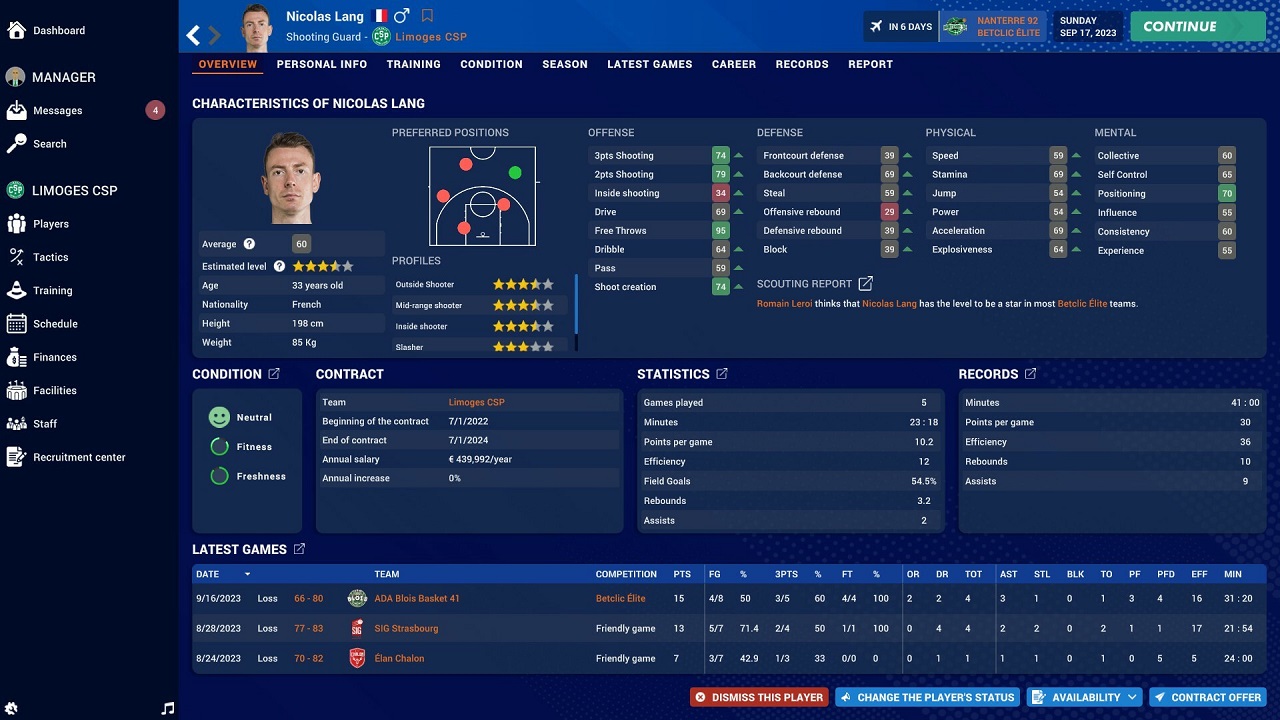 Pro Basketball Manager 2024 — Скриншот №2