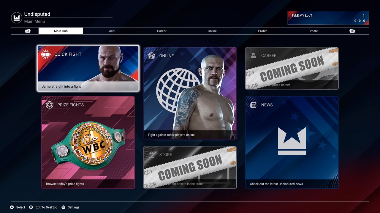 Undisputed — Скриншот №1