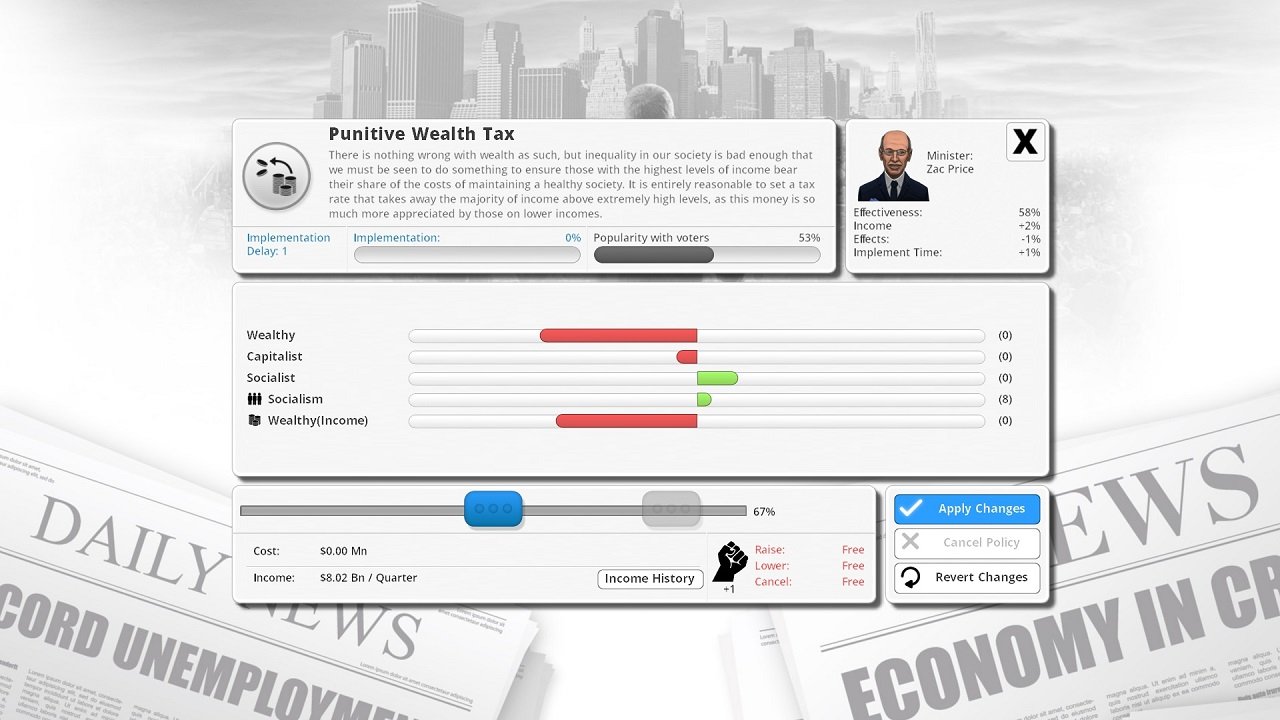 Democracy 3 — Скриншот №5