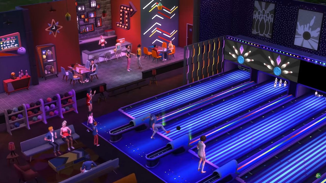 Симс 4 Вечер Боулинга — Скриншот №3